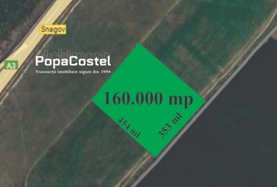 Snagov langa A3 teren intravilan 20.150 mp - 160.000 mp, curent si astfalt - 3