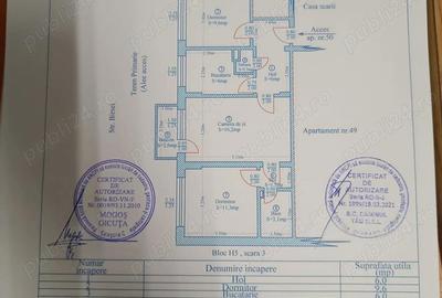 Apartament cu 3 camere semidecomandat în Gară