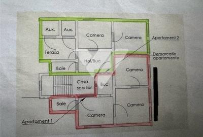 Doua apartamente la casa etaj 1 de vanzare 140 mp zona Hipodrom Sibiu - 4