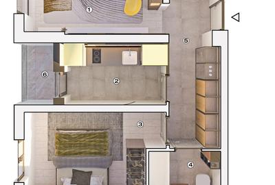 Apartament 2 camere, decomandat in ansamblul The Icon - 8
