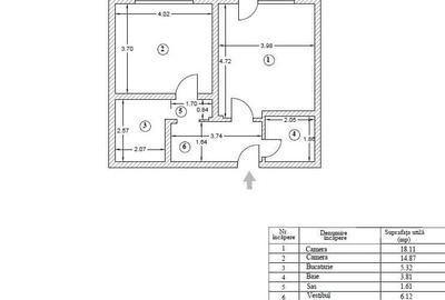 Apartament cu 2 camere decomandat, mobilat în Giurgiului - 7