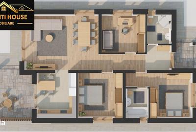 Casă cu 4 camere cu Teren 500 Mp în Central