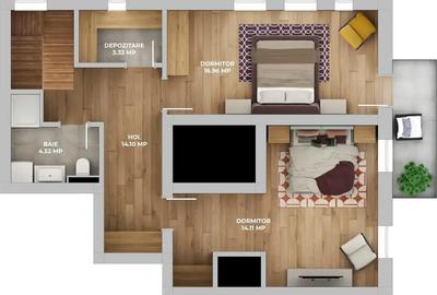 Apartament cu 3 camere în Avantgarden - 2