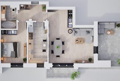 Apartament 2 camere, cartier privat si modern cu incalzire in pardoseala - 5