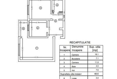 Apartament cu 2 camere decomandat în Nicolina