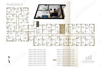 Apartament cu 2 camere decomandat în Republicii - 2