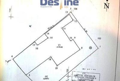Casă cu 5 camere decomandat cu Teren 411.89 Mp în Copou