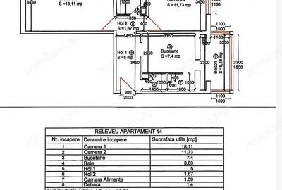 Apartament cu 2 camere decomandat, mobilat în Soarelui