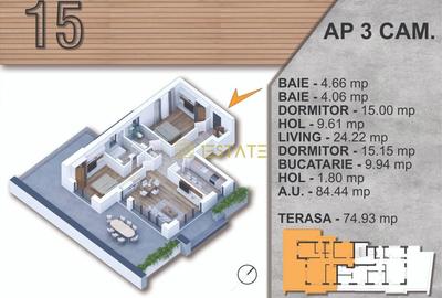 Unirii | Nerva Traian | Apartament 3 camere, etaj 3, 159mp | An 2025 - 2