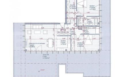 Apartament tip Penthouse, 3 camere, 110 mp, terasa 142 mp, S - 8