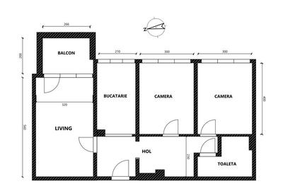 Apartament cu 3 camere decomandat în Dacia - 1