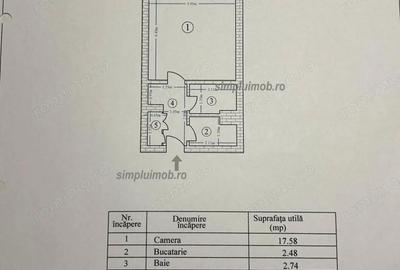 Garsonieră decomandată în Costin Georgian - 1