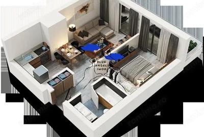 Apartament cu 2 camere semidecomandat în Tractorul - 18