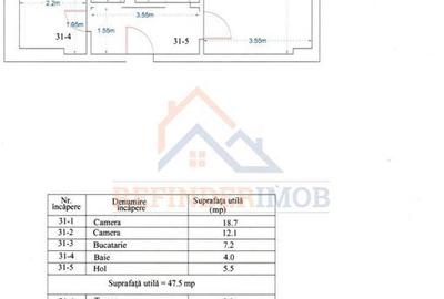 Apartament cu 2 camere decomandat, mobilat în Central - 11