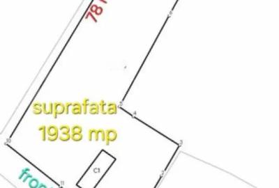 Casă cu 2 camere cu Teren 1938 Mp în Central