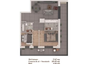 Apartament 3 camere în ansamblu NZEB, 66+22 mp, de la dezvoltator - 2