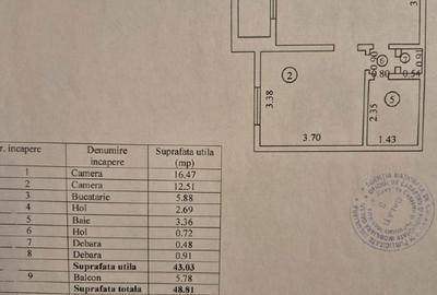 Apartament cu 2 camere semidecomandat în Țiglina 2 - 8