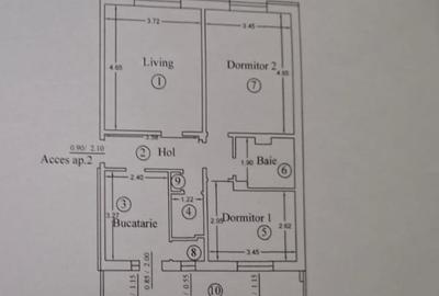Apartament 3 camere Strada Codrii Cosminului, decomandat, 2 bai, loc parcare! - 12