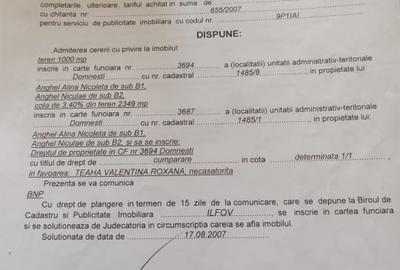 Domnesti, intravilan, 1000 mp - 2