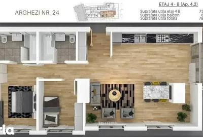 Apartament cu 2 camere în Romană - 9