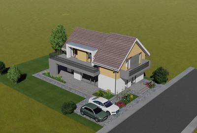 Teren 1000 mp pentru constructie case , cu fundatie si proiect - 2