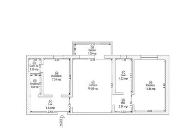 Apartament cu 2 camere semidecomandat, mobilat în Aradului - 8