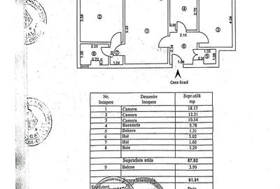 Apartament cu 3 camere semidecomandat în Micro 17 - 1