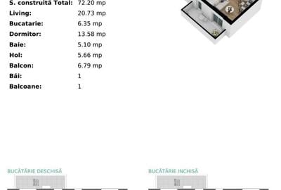 Apartament cu 2 camere decomandat în Vest