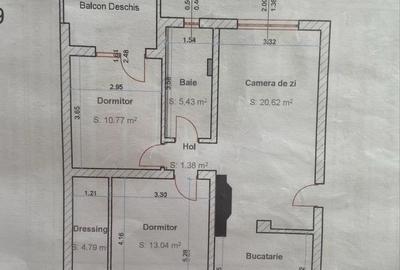 Apartament cu 3 camere decomandat în Central