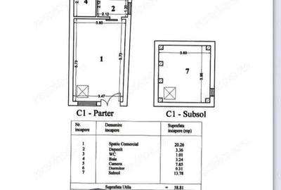 Spațiu comercial, de 42 mp, în Eroii Revoluției - 1