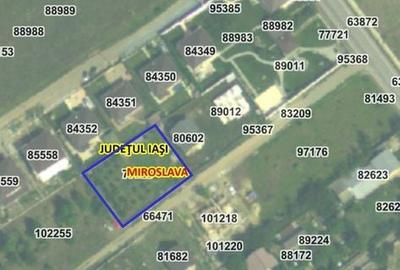Teren de 1000 mp, în Miroslava