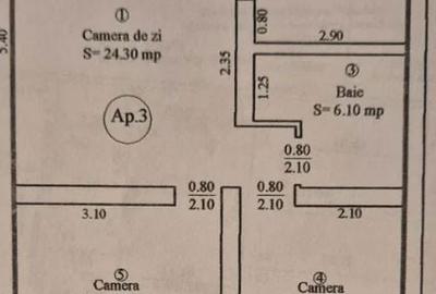 Apartament cu 3 camere decomandat în Cristian - 11