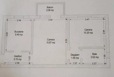 De vanzare apartament in Lugoj (proprietar); 46 mp util; renovat ; splaiul 1 Decembrie 1918, bloc 9