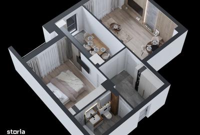 Apartament cu 2 camere decomandat în Cug