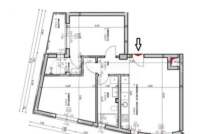 Apartament 3 camere, 2 bai, 1 balcon, parcare, Marasti Str. Fabricii - 16