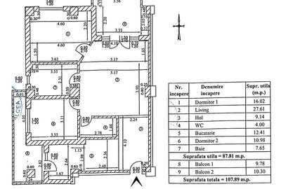 APARTAMENT DE 3 CAMERE, 107 MP - LA 3 MINUTE DE CENTRU - 14