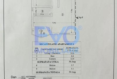 Apartament cu 2 camere în Bârnova - 6
