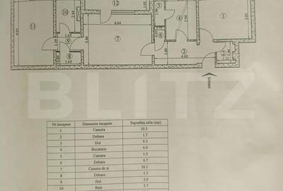 Apartament cu 3 camere în Tătărași