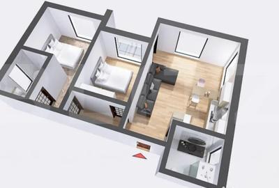Apartament cu 3 camere decomandat în Central