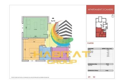 Apartament 3 Camere Decomandat 74.2Mp Bloc Nou Grand Arena - 2