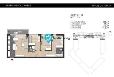 Apartament cu 4 camere în Central - 2