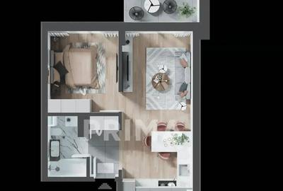 Apartament cu 2 camere în Nufărul - 9