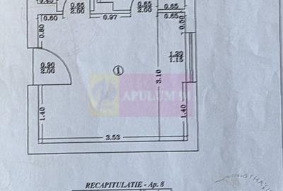 Garsoniera de vanzare in Campina, et. 1  – 15,83 mp - 2