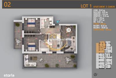 Apartament cu 3 camere decomandat în Titan - 7