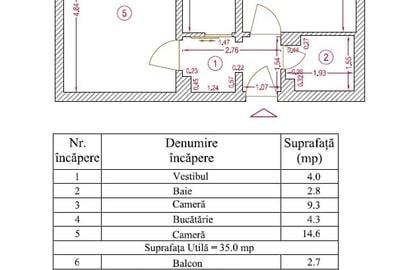 Apartament cu 2 camere decomandat în Pantelimon - 10
