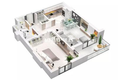 Apartament cu 2 camere semidecomandat în Calea București - 4