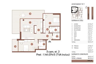 Apartament cu 3 camere decomandat în Floreasca - 12