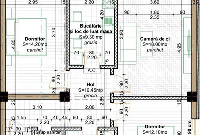 Finalizat!Apartament 3 camere 2 bai Capat Pacurari - 2
