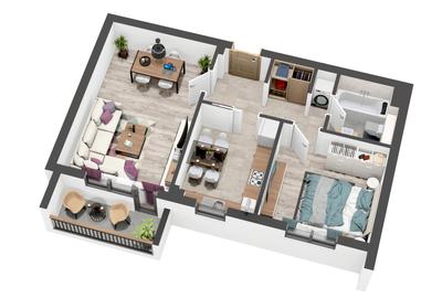 Apartament cu 2 camere decomandat în Tractorul - 2