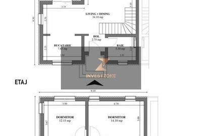 Casă cu 3 camere în Sântandrei - 14